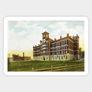 1907 Clark University Vintage Postcard - Worcester, Massachusetts Sticker